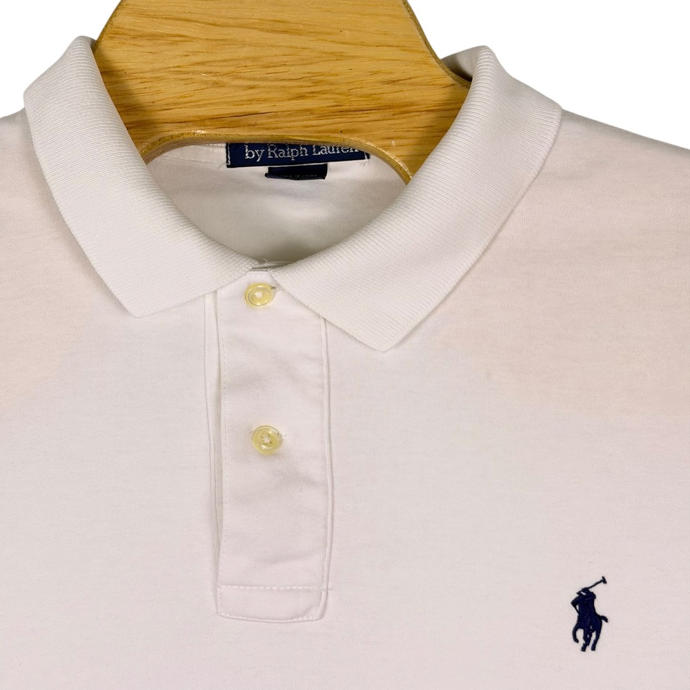 Polo Ralph Lauren Polo Shirt Men Large White Classic Soft Cotton Glf Preppy Pony